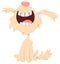 Happy shaggy dog cartoon character