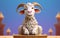 A happy sheep on Eid day, Eid Al Adha, Eid post, Generative Ai