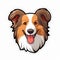 Happy Shetland Sheepdog Cartoon Sticker