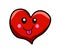 Happy Silly Red Cartoon Heart