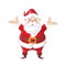 Happy silly Santa Claus - cartoon style character