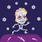 Happy skeleton with decorated skull Dia de muertos Vector