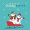 Happy sledding party invitation vector template