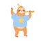 Happy sloth in birthday hat blowing in party blower. Cute funny animal celebrating holiday with noisemaker in paw. Baby