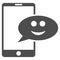 Happy Smartphone Message Flat Icon