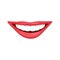 Happy smile, smiling mouth with white teeth. Healthy dental, beauty and care smile realistic