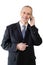 Happy and Smiling Businessman on Phone