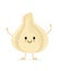 Happy smiling cute garlic. Vector modern