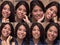 Happy Smiling Female Collage