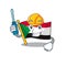 Happy smiling flag sudan automotive cartoon character