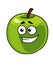 Happy smiling healthy green apple