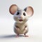 Happy Smiling Mouse 3d Animation In Pixar Style