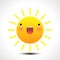 Happy smiling summer sun icon