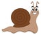 A happy snail brown