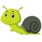 Happy snail crawling