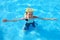 Happy snorkeling boy in pool