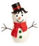 Happy snowman isolated