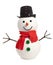 Happy snowman isolated