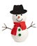 Happy snowman isolated