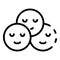 Happy sociology icon, outline style