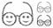 Happy spectacles Composition Icon of Ragged Items