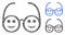 Happy spectacles Composition Icon of Spheric Items