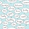 Happy speech bubbles pattern