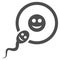 Happy Sperm Insemination Flat Icon