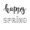 Happy Spring hand lettering. Vector inspirational lettering.