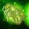 Happy St. Patrick Day lettering background with glitter and c