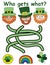 Happy St Patrick Day maze game for preschool children vector illustration