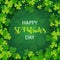 Happy St. Patrick\'s Day Background with Green Clovers