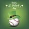 Happy St. Patrick`s day and baseball ball