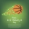 Happy St. Patrick`s day and basketball ball