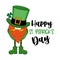 Happy St. Patrick\\\'s Day -funny greeting with cute leprechaun