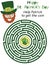Happy St. Patrick`s Day maze game for toddlers stock vector illustration