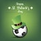 Happy St. Patrick`s day and soccer ball
