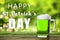 Happy St. Patrick`s Day. Tasty green beer on wooden table