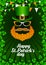 Happy St. Patrick`s Day template for greeting card