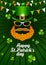 Happy St. Patrick`s Day template for greeting card