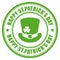 Happy St Patrick`s Day vector round label