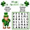 Happy St Patrick`s Day word search puzzle vector illustration