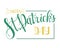 Happy St Patricks day calligraphic composition