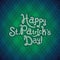 Happy St. Patricks Day Embroidered Sign