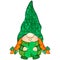 Happy St. Patricks Day funny gnome. Stock illustration