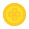 happy st patricks day gold coins treasure icon flat style
