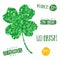 Happy St. Patricks Day Greetings Typography