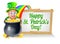 Happy St Patricks Day Leprechaun Sign