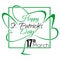 Happy St. Patricks Day lettering card. Typographic design