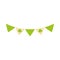 happy st patricks day pennants luck clover decoration icon